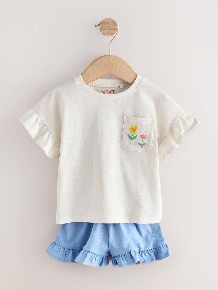 Red/Green Top & Shorts Set 3 Pack (3mths-7yrs)