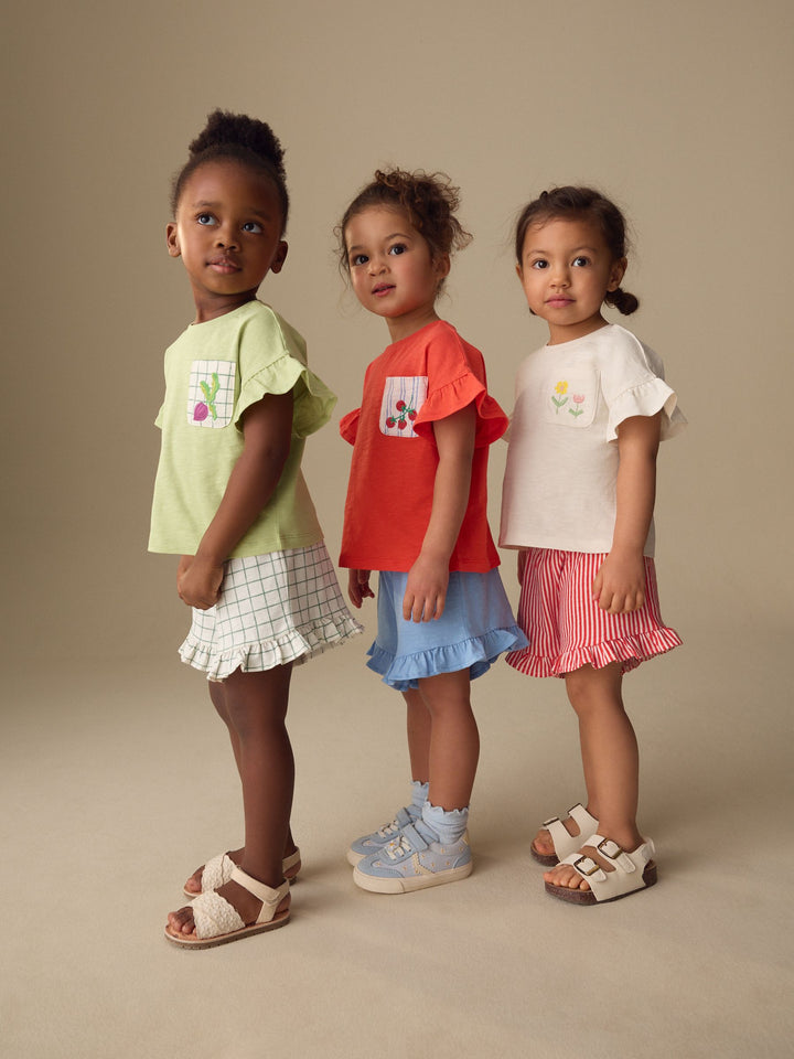 Red/Green Top & Shorts Set 3 Pack (3mths-7yrs)