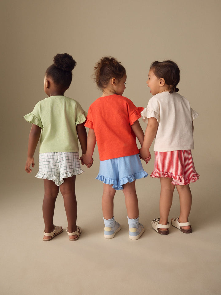 Red/Green Top & Shorts Set 3 Pack (3mths-7yrs)