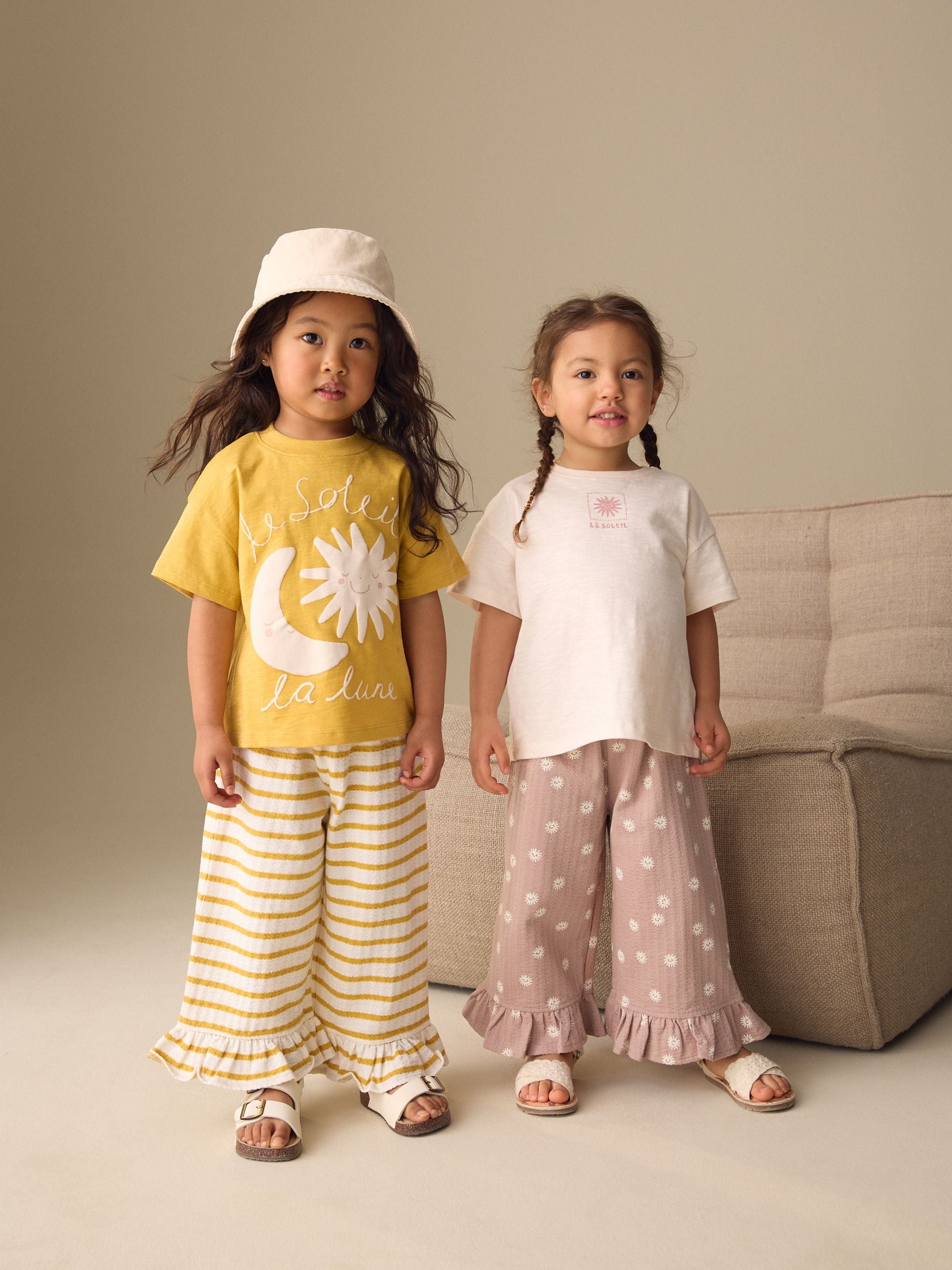 Neutral Top & Trousers Set 2 Pack (3mths-7yrs)