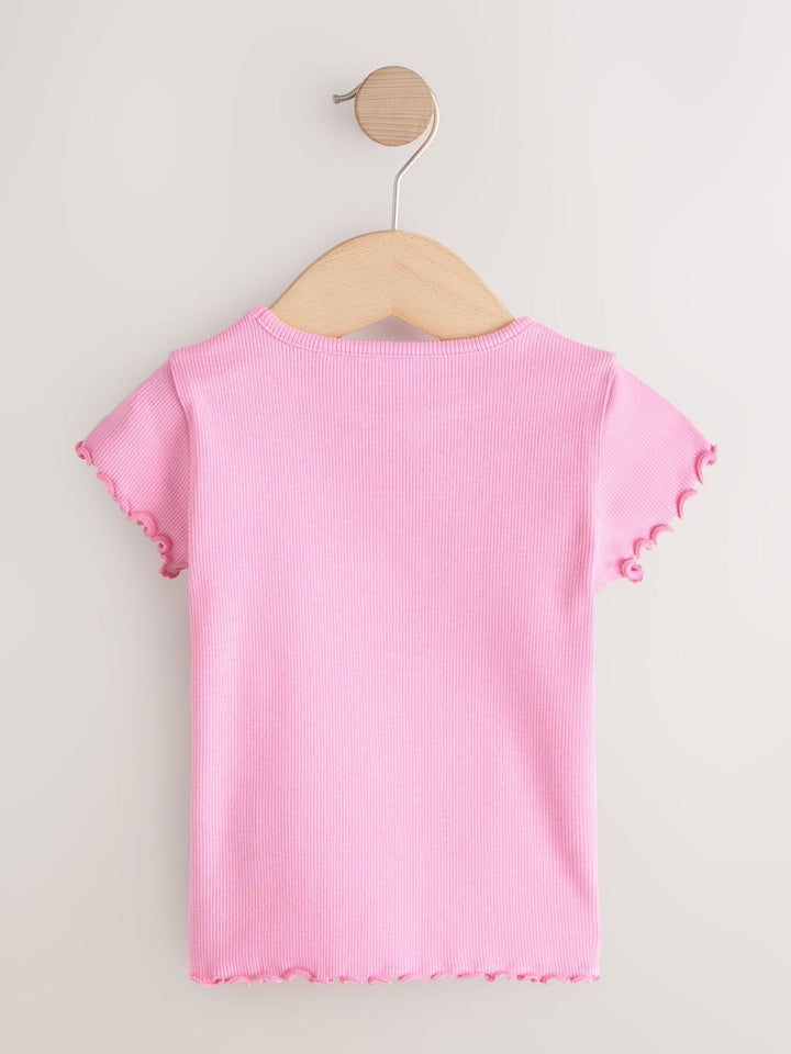 Pink Tomato Character Short Sleeve Ribbed T-Shirt (3mths-7yrs)