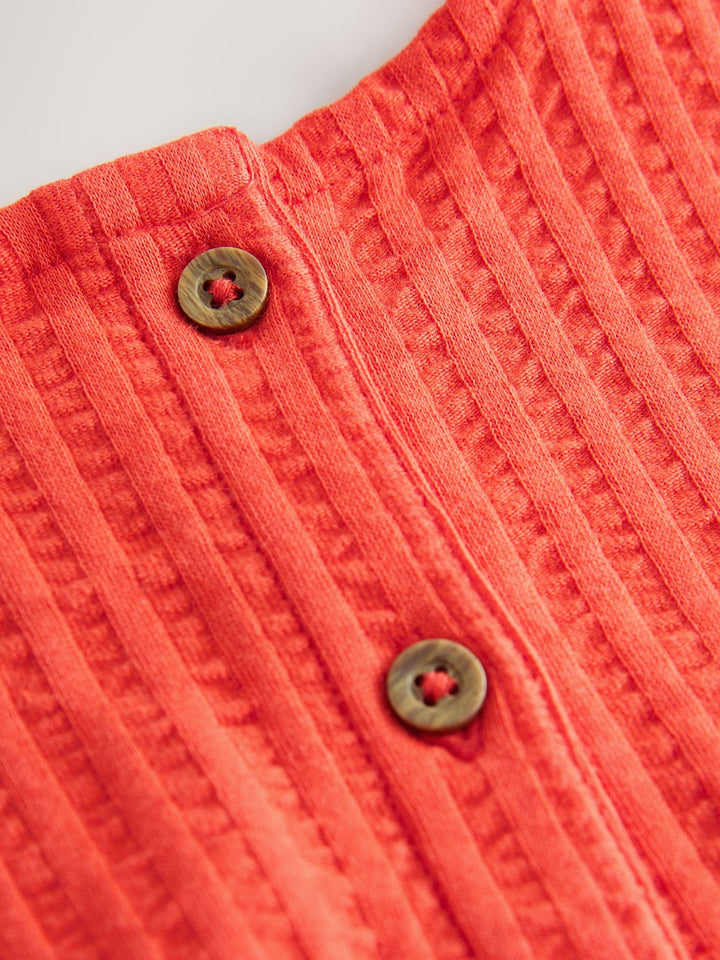 Red Broderie Vest (3mths-7yrs)