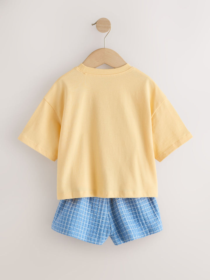 Yellow Strawberry T-Shirt And Shorts Set (3mths-7yrs)