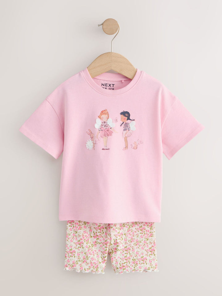 Pink Fairy T-Shirt and Cycle Shorts Set (3mths-7yrs)