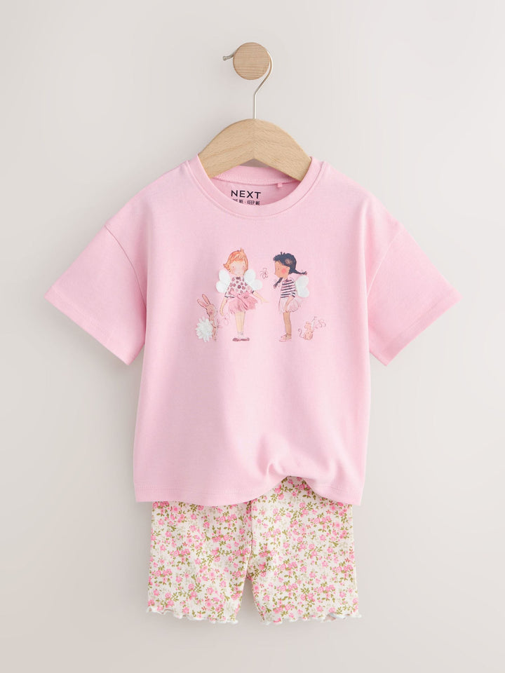 Pink Fairy T-Shirt and Cycle Shorts Set (3mths-7yrs)