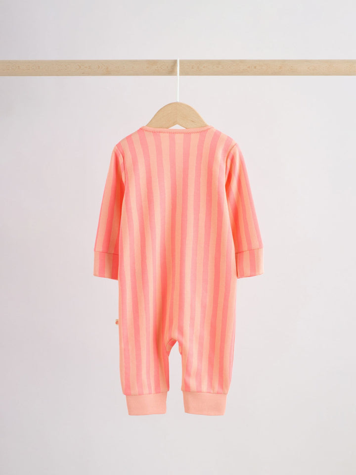 Pink/Blue Baby Sleepsuits 3 Pack (0mths-3yrs)