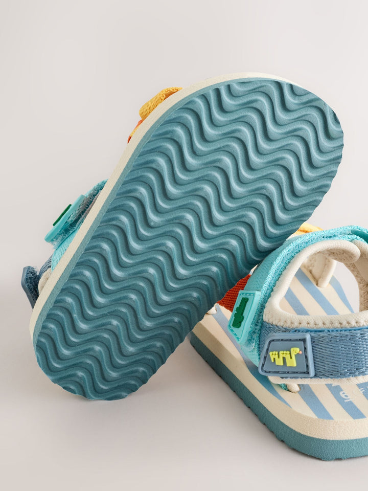 Multi Bright Standard Fit (F) Touch Fastening Trekker Walking Sandals