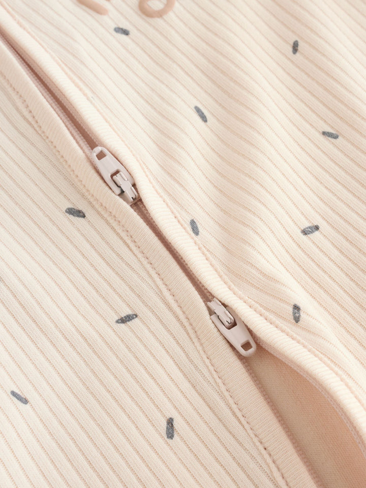 Beige Two Way Zip Baby Rompers 3 Pack (0mths-3yrs)