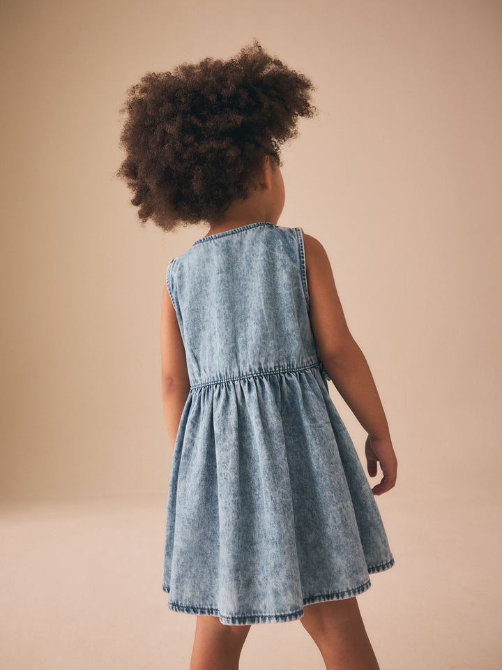 Denim Sleeveless Peplum Dress (3mths-8yrs)