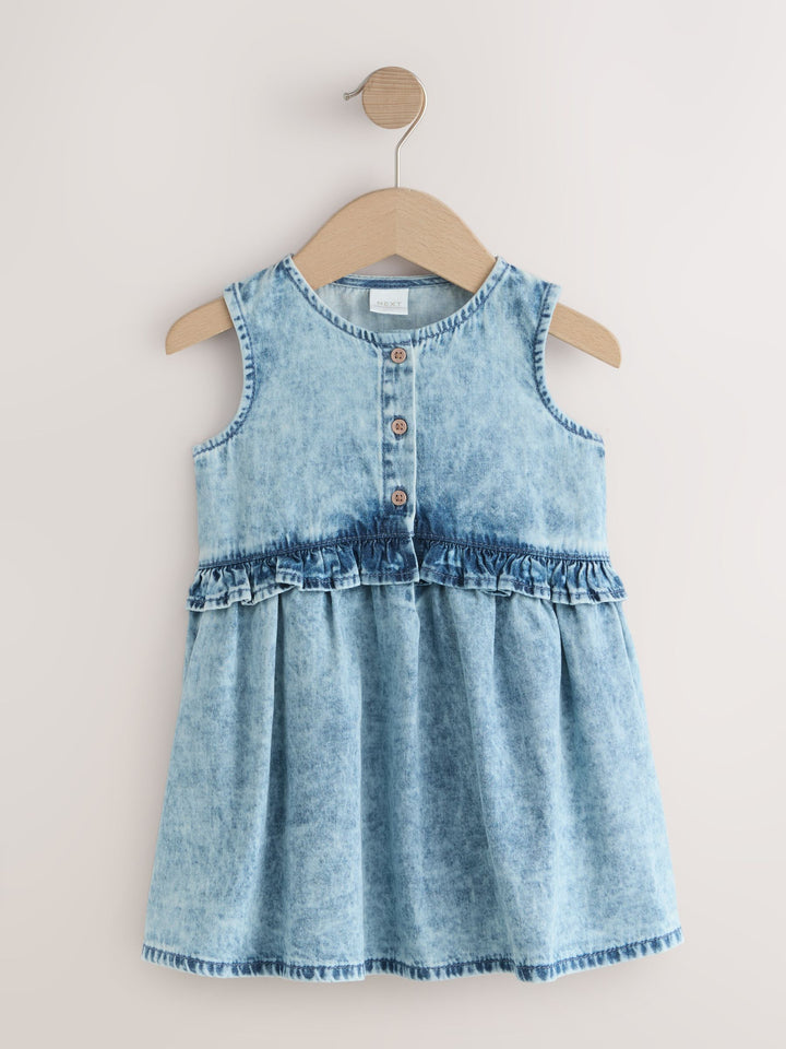 Denim Sleeveless Peplum Dress (3mths-8yrs)