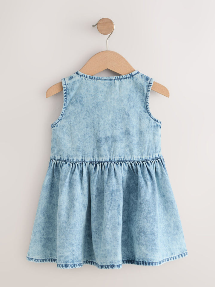 Denim Sleeveless Peplum Dress (3mths-8yrs)