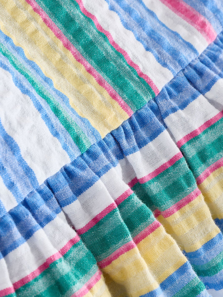 Multi Stripe Sleeveless Cotton Dress (3mths-8yrs)
