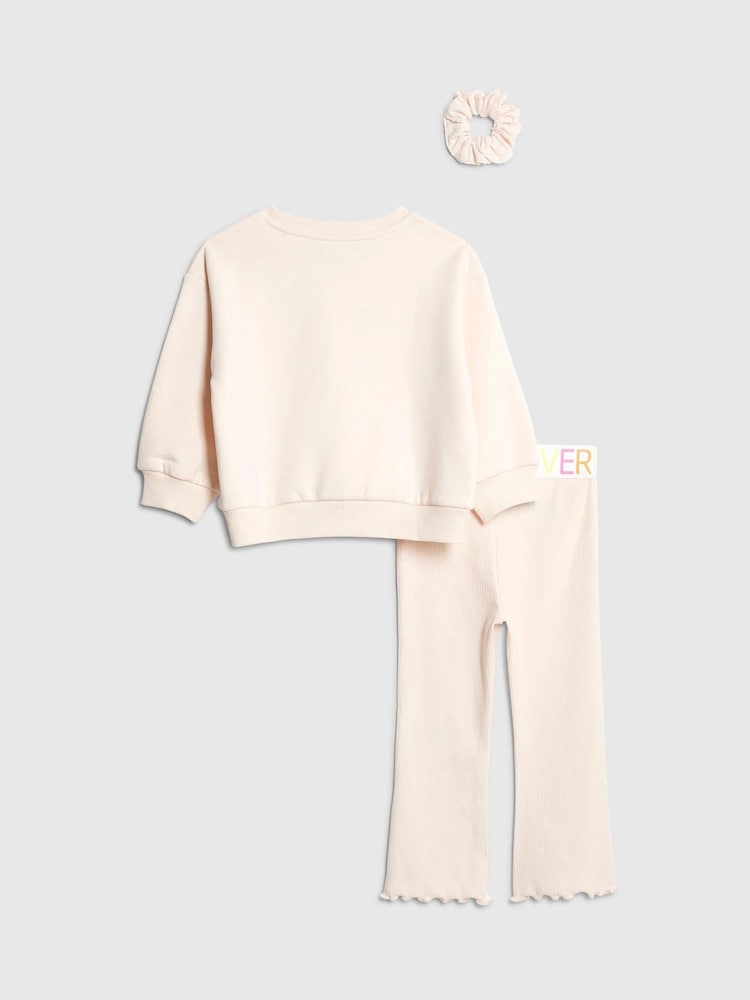 River Island Pink Iconic Bear Sweatshirt & Leggings 3 Piece Set