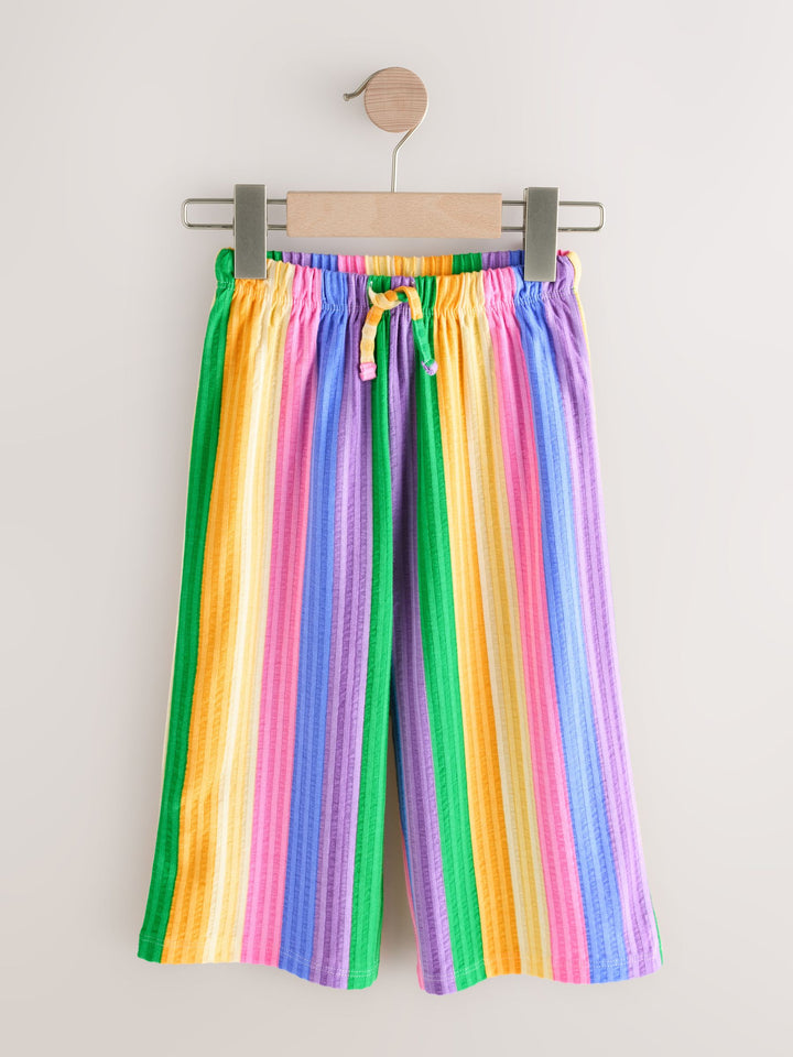 Pink Rainbow Stripe Wide Leg Trousers (3mths-7yrs)
