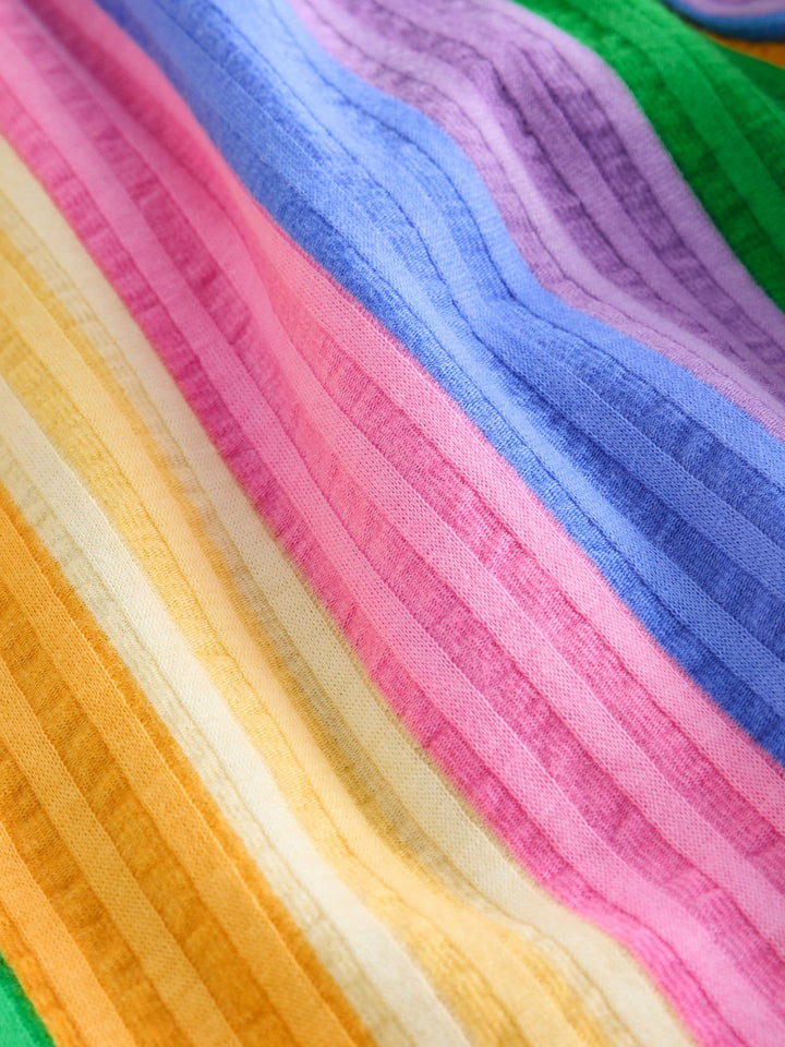 Pink Rainbow Stripe Wide Leg Trousers (3mths-7yrs)