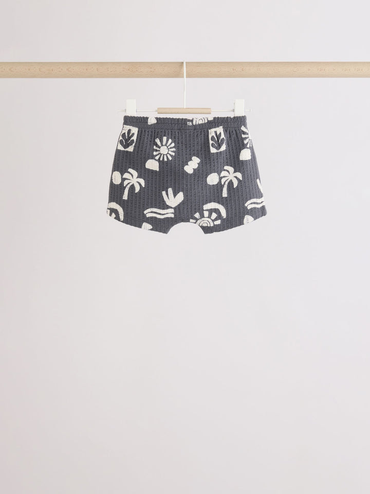 Mono/Fluro Yellow Palms Tops and Shorts Baby Set 6 Piece (0mths-3yrs)