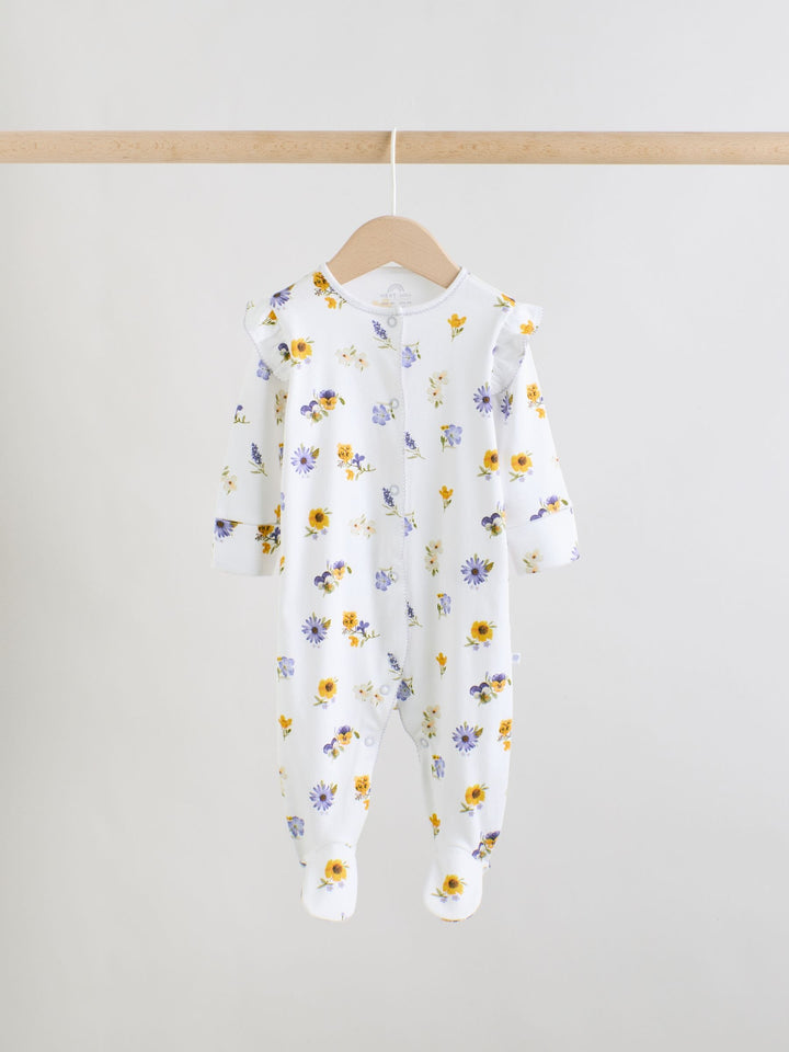 Lilac Purple Baby Sleepsuits 3 Pack (0mths-2yrs)