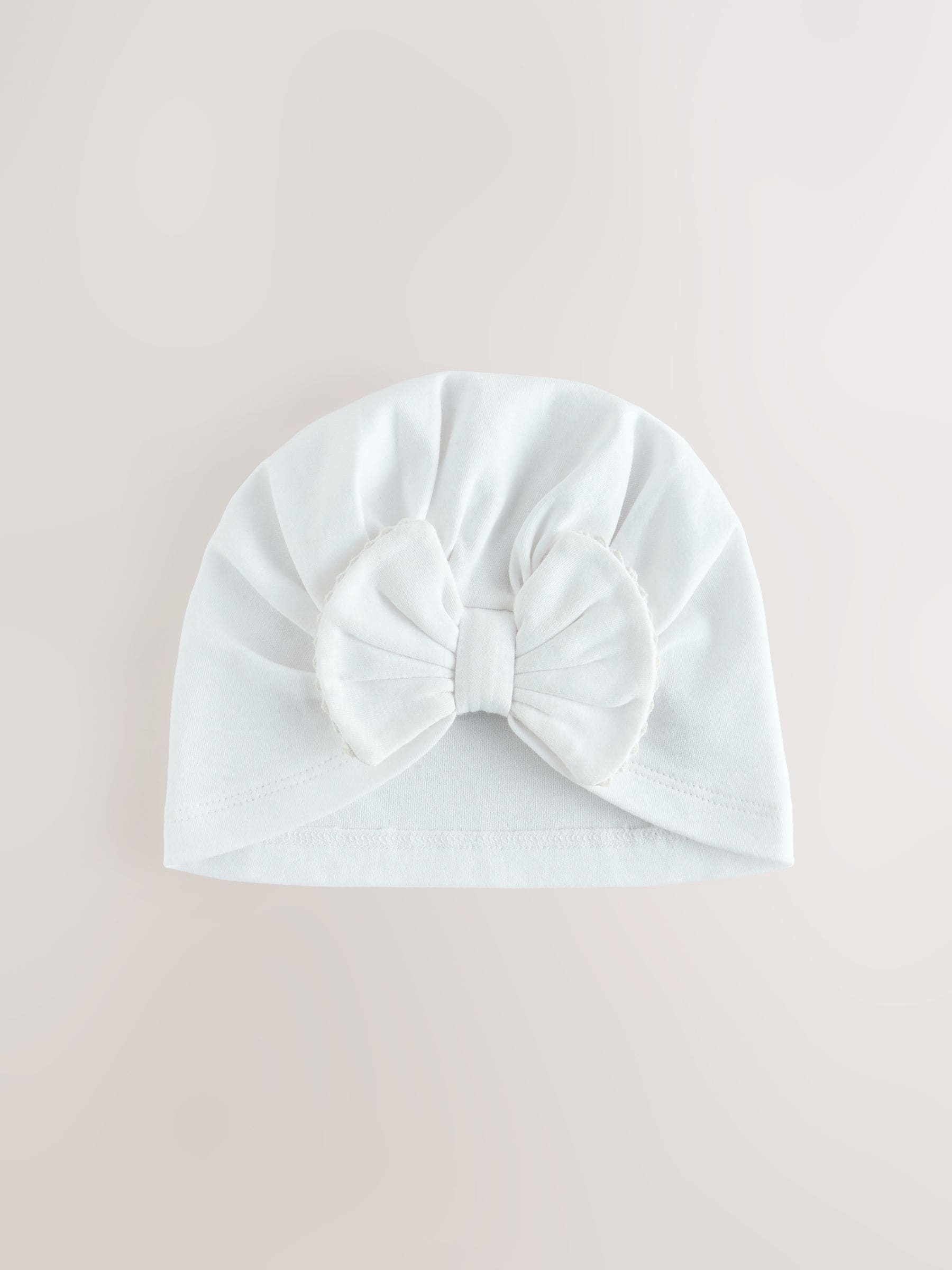 Pink/White Baby Turbans 2 Pack (0-18mths)