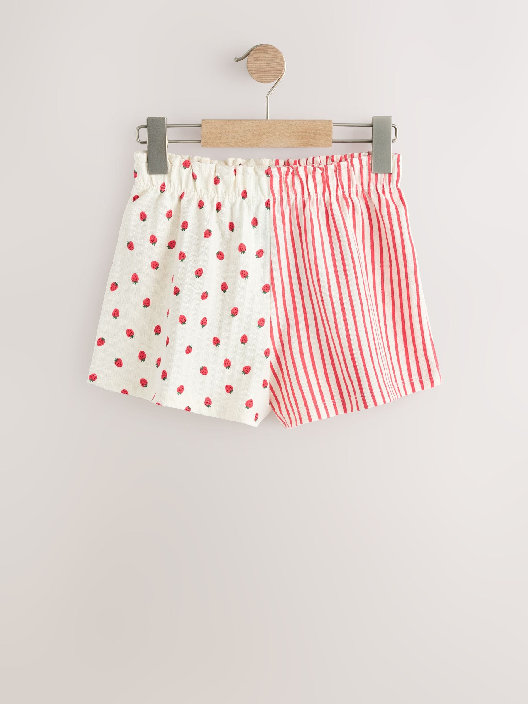 Ecru/Red Stripe Strawberry Shorts (3mths-7yrs)