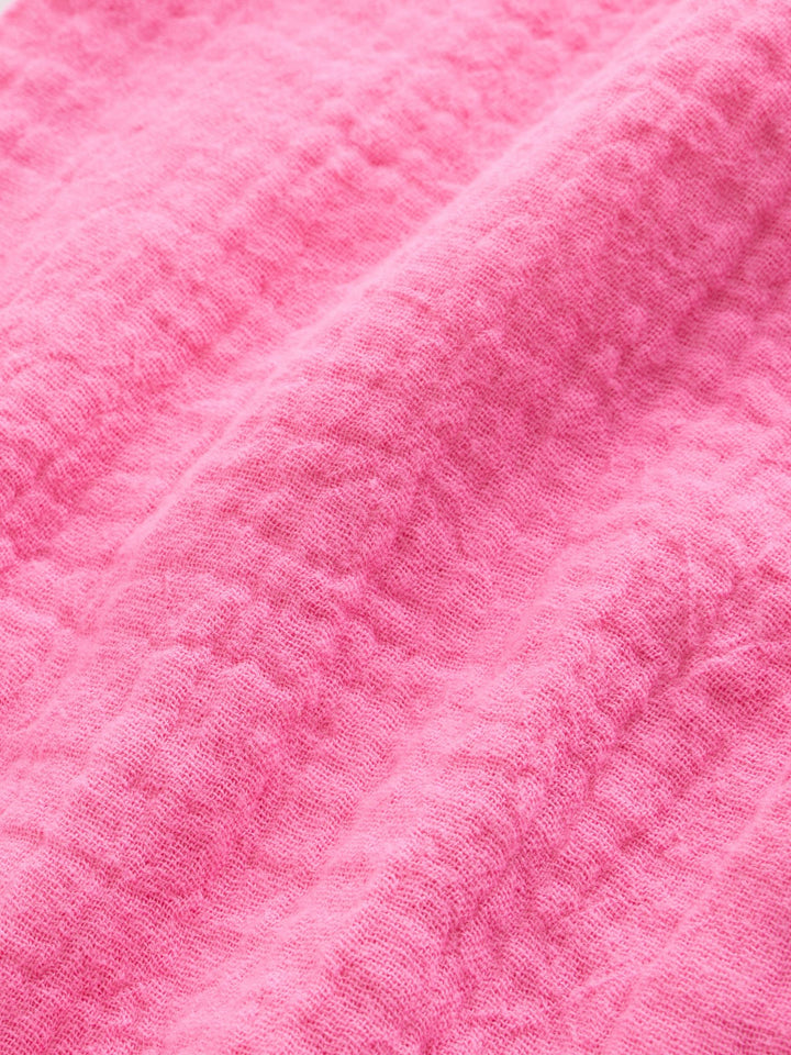 Pink Baby Short Leg Muslin Romper (0mths-3yrs)