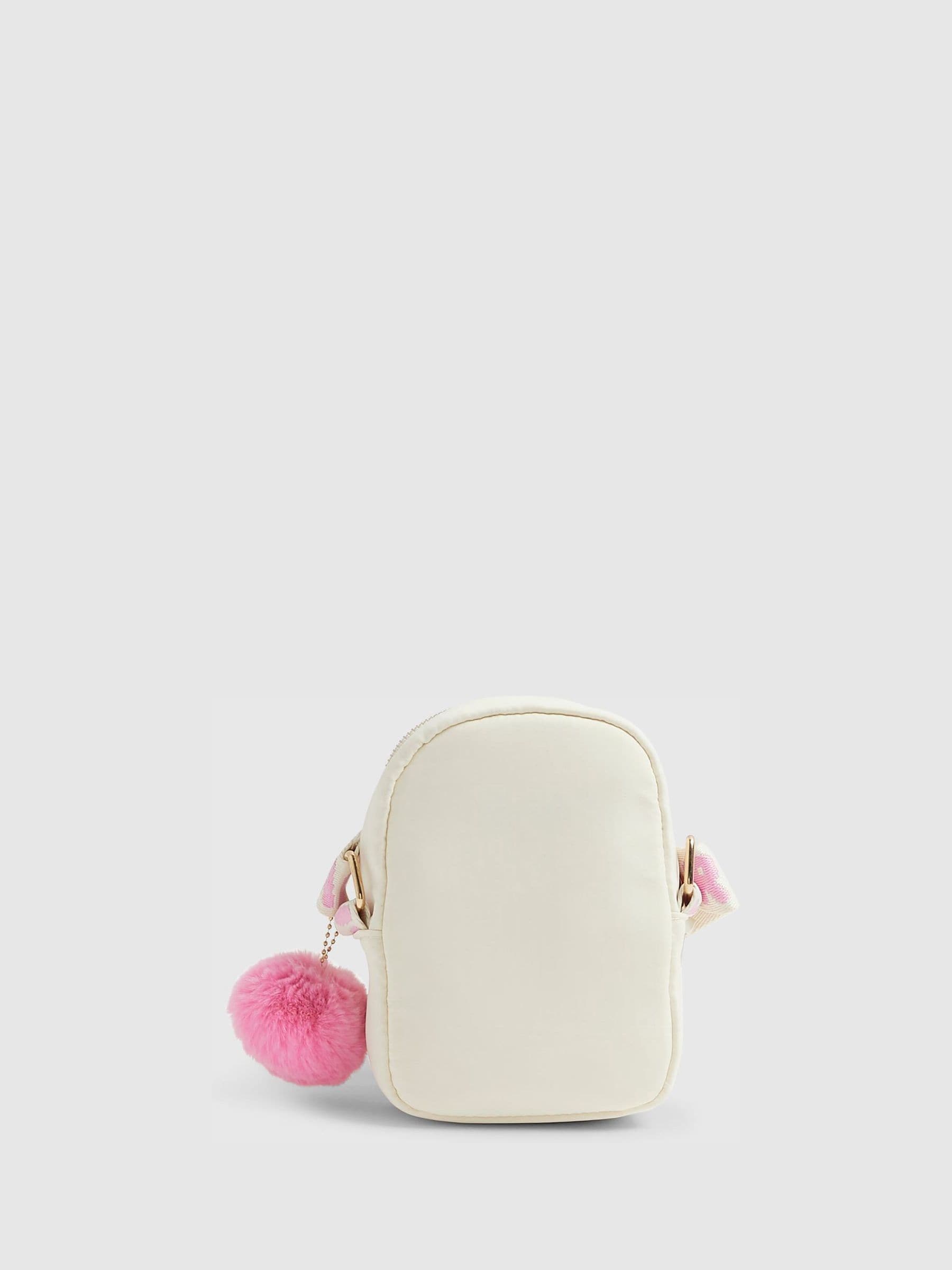 River Island Cream Quilted Heart Festival Bag
