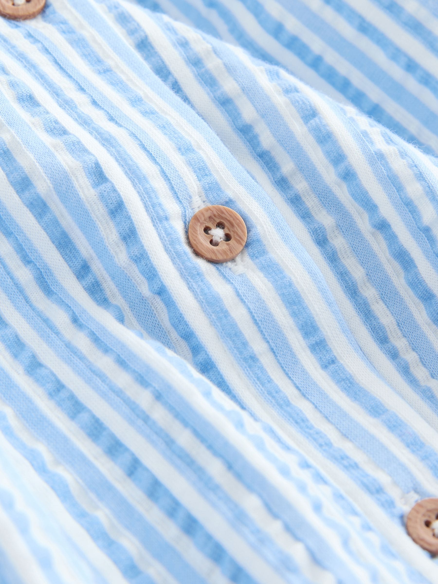 Blue Striped Collared Summer Dress (3mths-7yrs)