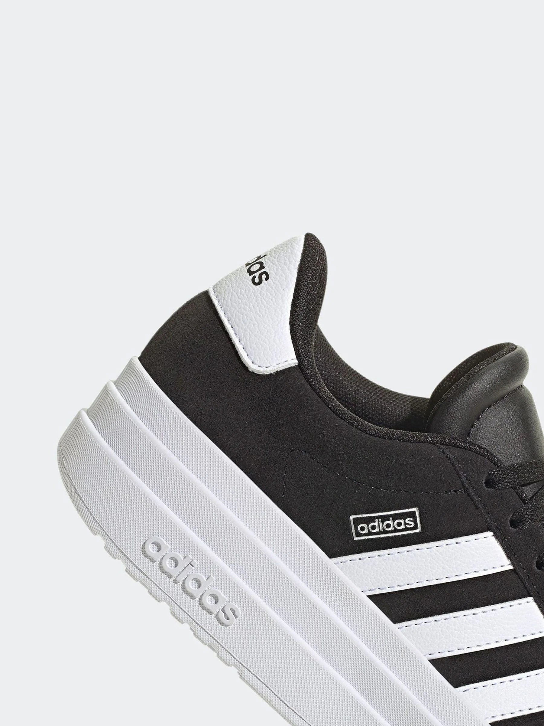 adidas Black/White VL Court Bold Lace Junior Trainers