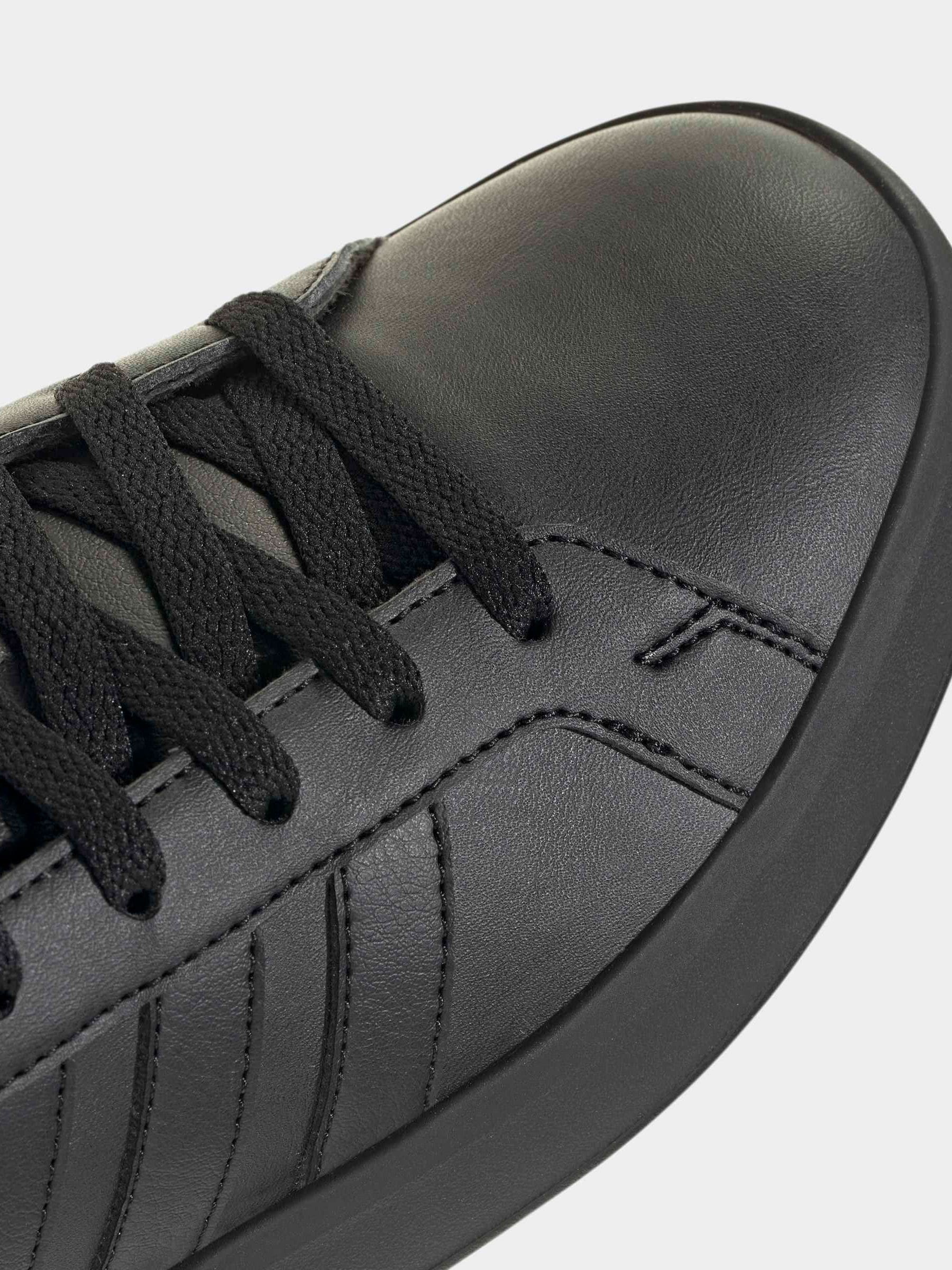 adidas Black Grand Court 3.0 Junior Trainers