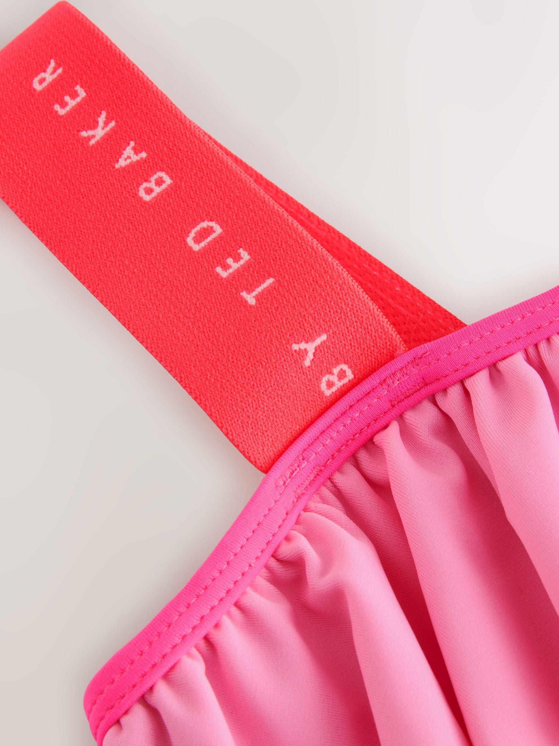 Baker by Ted Baker Pink Frill Swimsuit