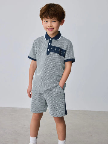 Baker by Ted Baker Textured Polo Shirt and Shorts Set