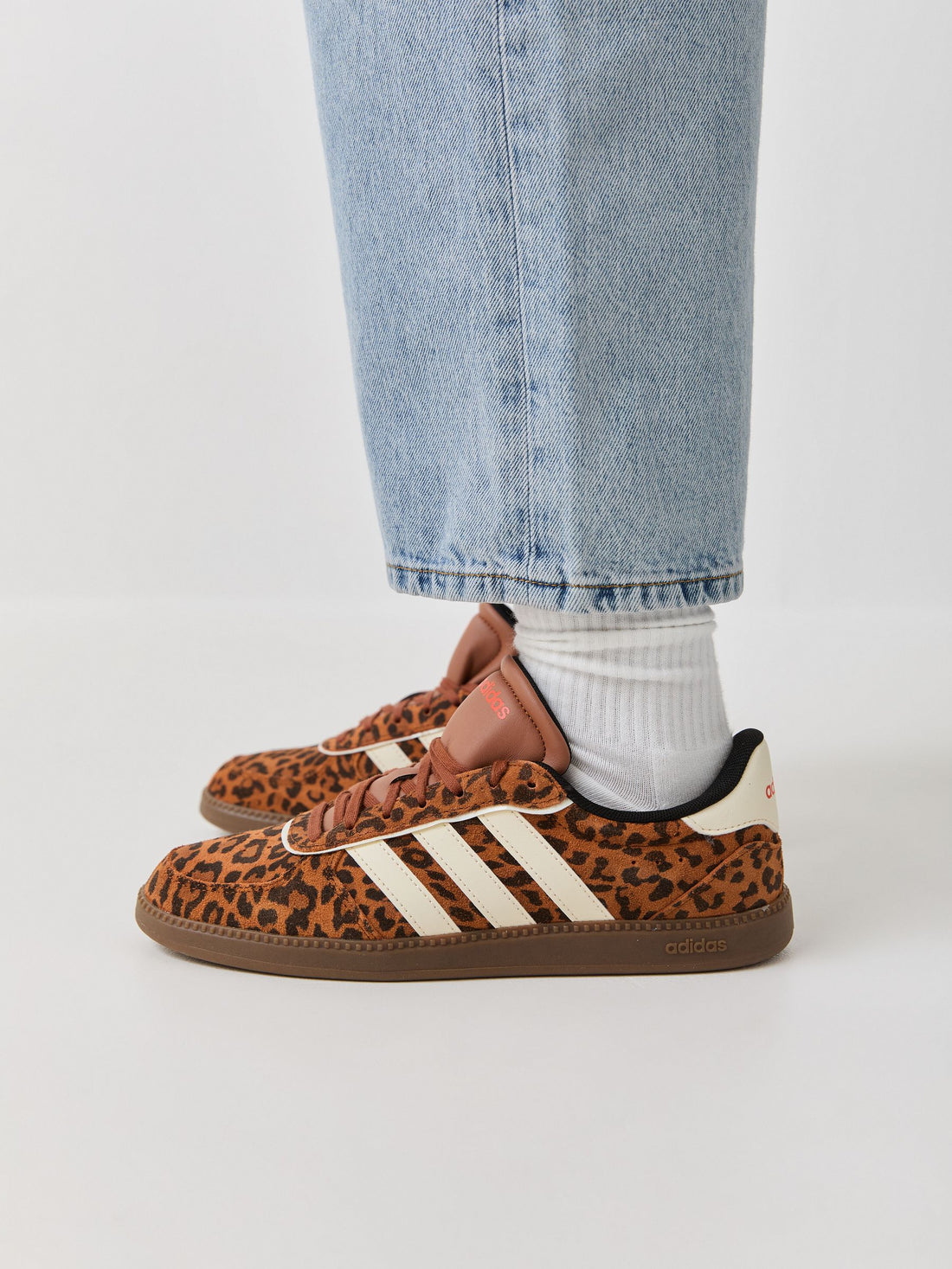 adidas Leopard Print/White Breaknet Sleek Trainers