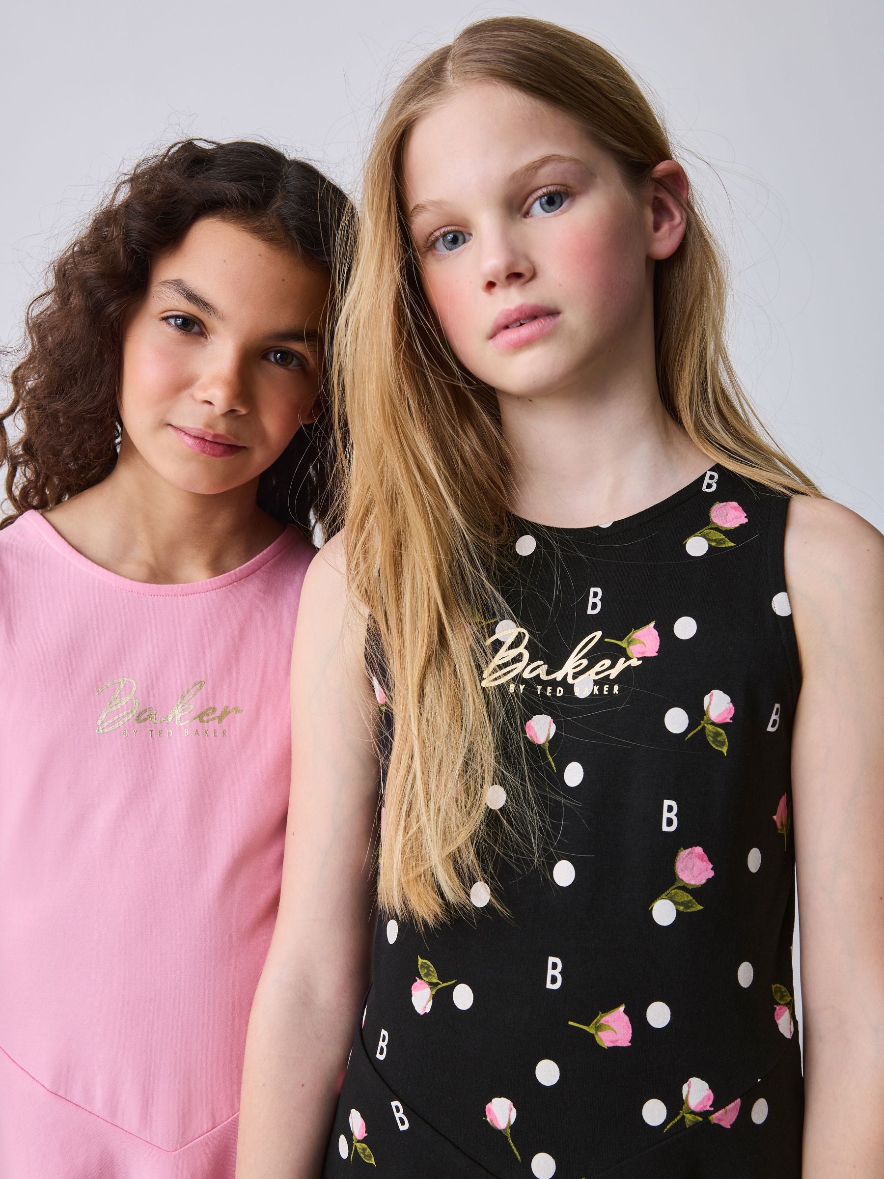 Baker by Ted Baker Polka Dot Printed Jersey Dresses 2 Pack