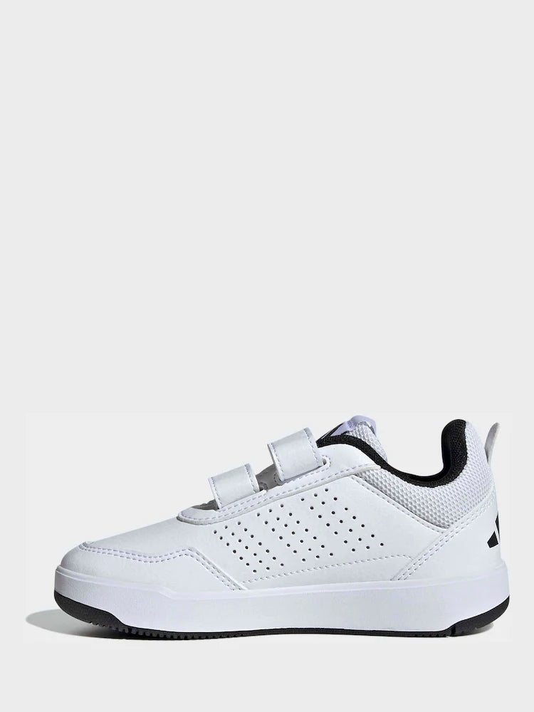 adidas White/Black Hook and Loop Tensaur Sport 3.0 Junior Trainers