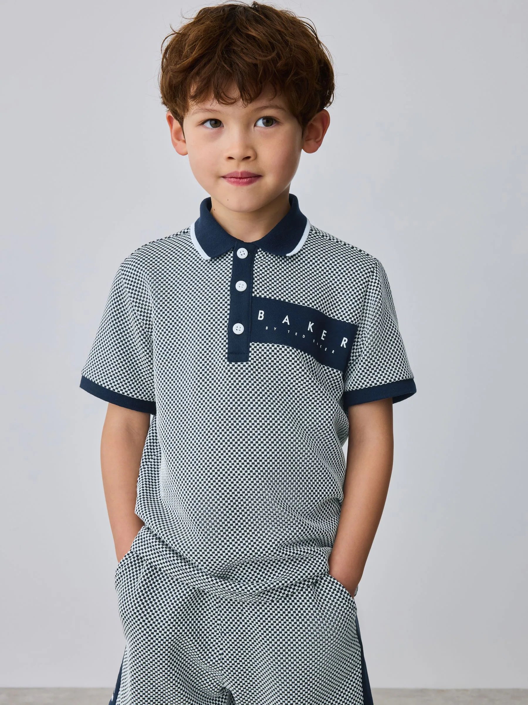 Baker by Ted Baker Textured Polo Shirt and Shorts Set