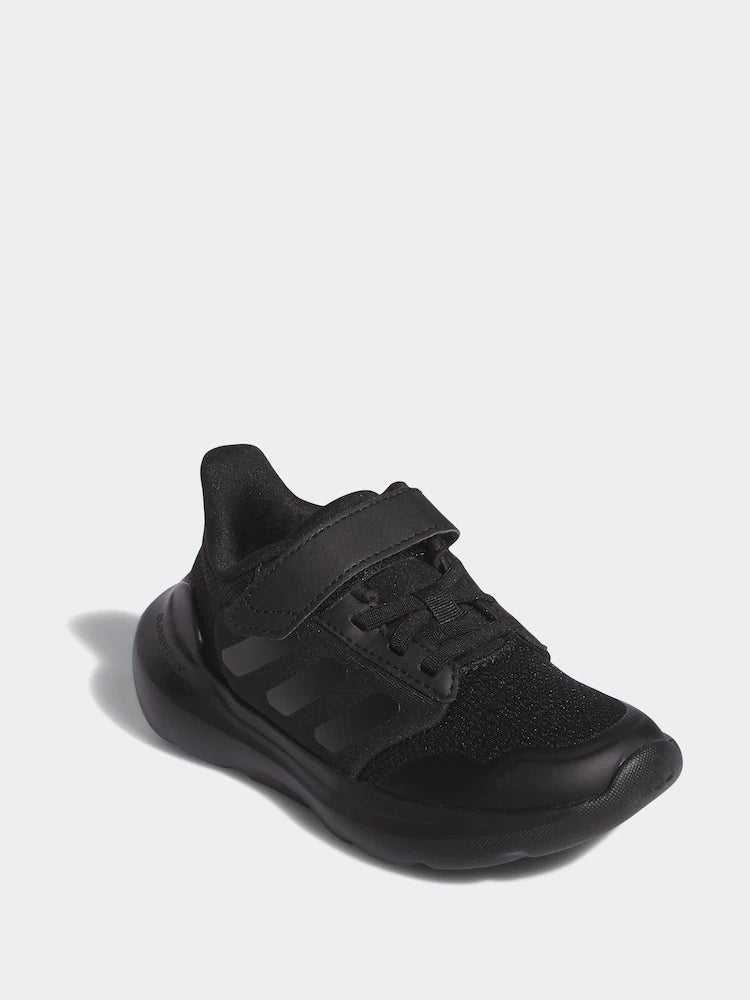 adidas Black Tensaur Run 2.0 Hook and Loop Kids Trainers
