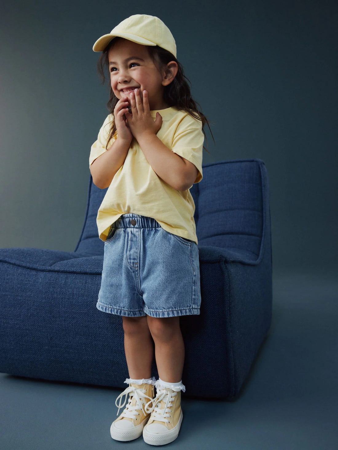 Mid Blue Pull On Denim Shorts (3mths-10yrs)