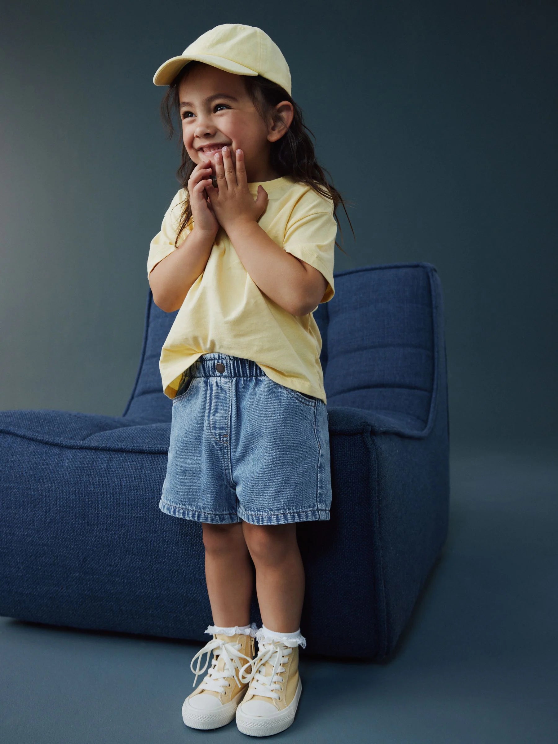 Mid Blue Pull On Denim Shorts (3mths-10yrs)