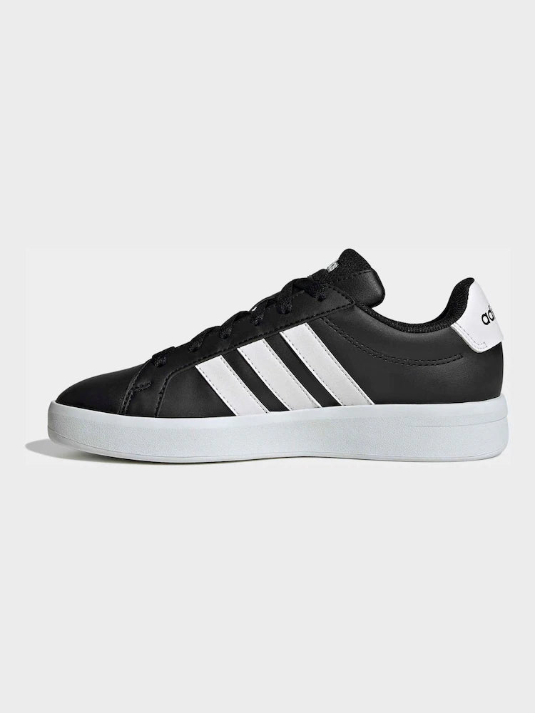 adidas Black/White Grand Court 3.0 Junior Trainers