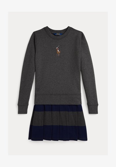 BIG PONY FLEECE SWEATSHIRT DRESS - Day dress - windsor heather