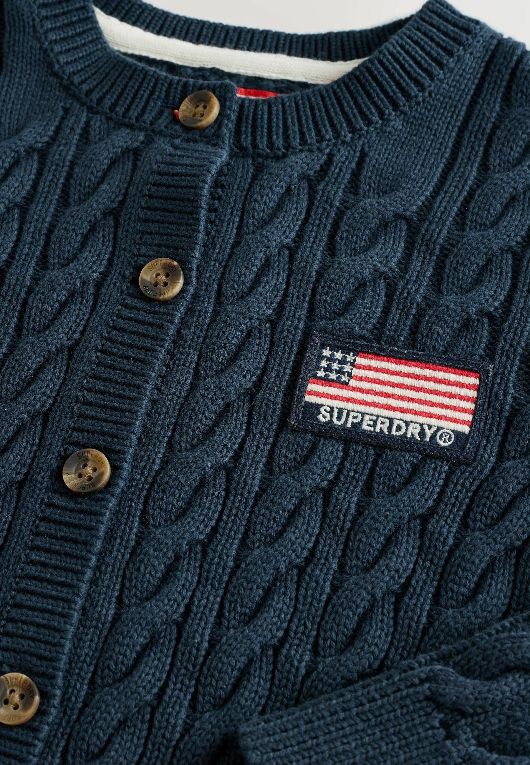 Superdry & Co REGULAR FIT - CABLE - Cardigan - navy