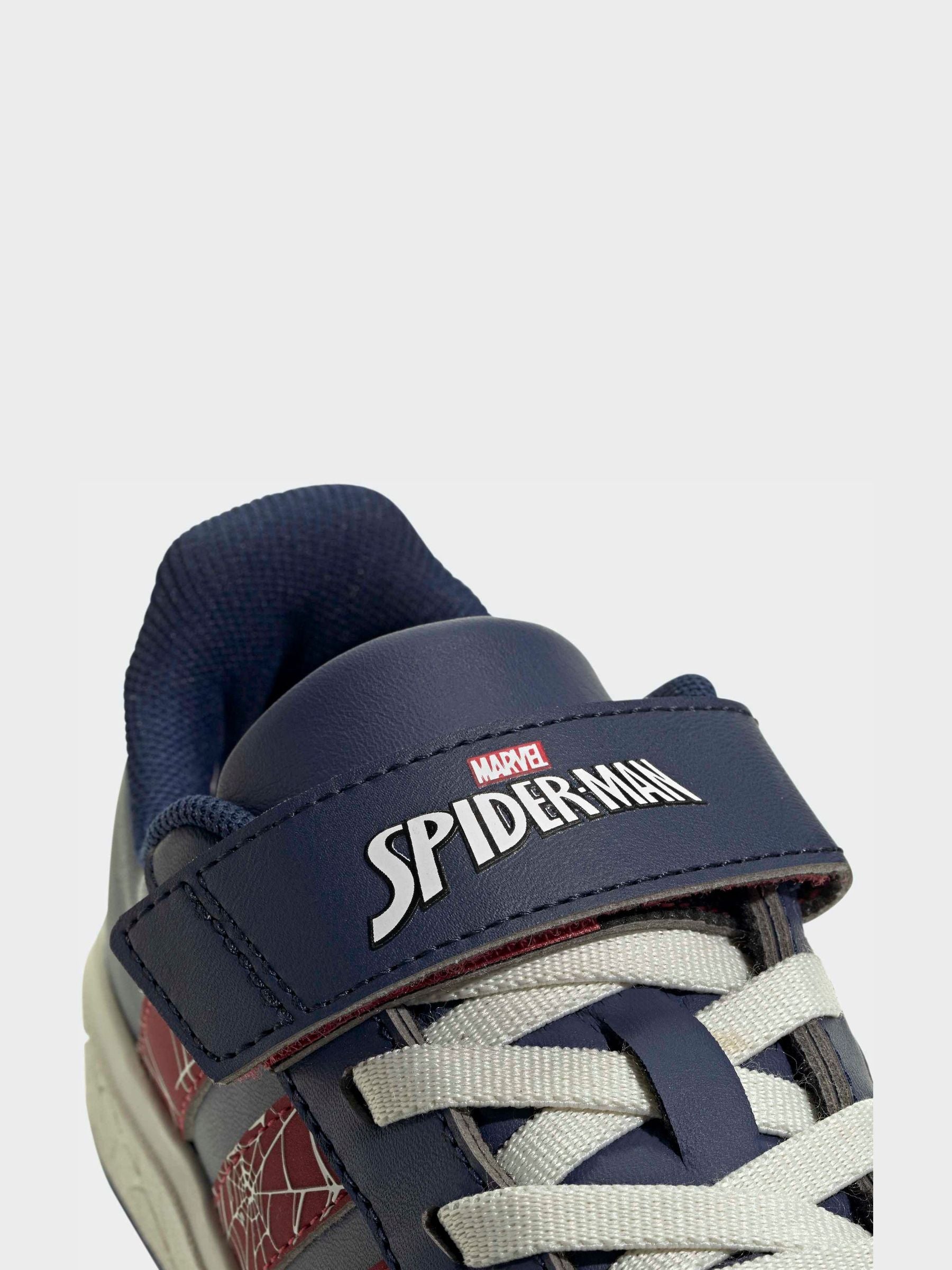 adidas Blue Marvel Spiderman Grand Court Kids Trainers