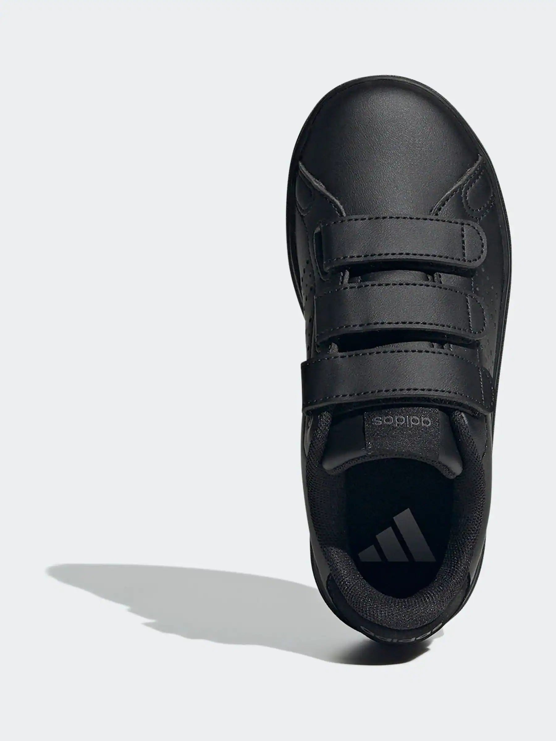 adidas Black Advantage Base 2.0 Hook and Loop Kids Trainers