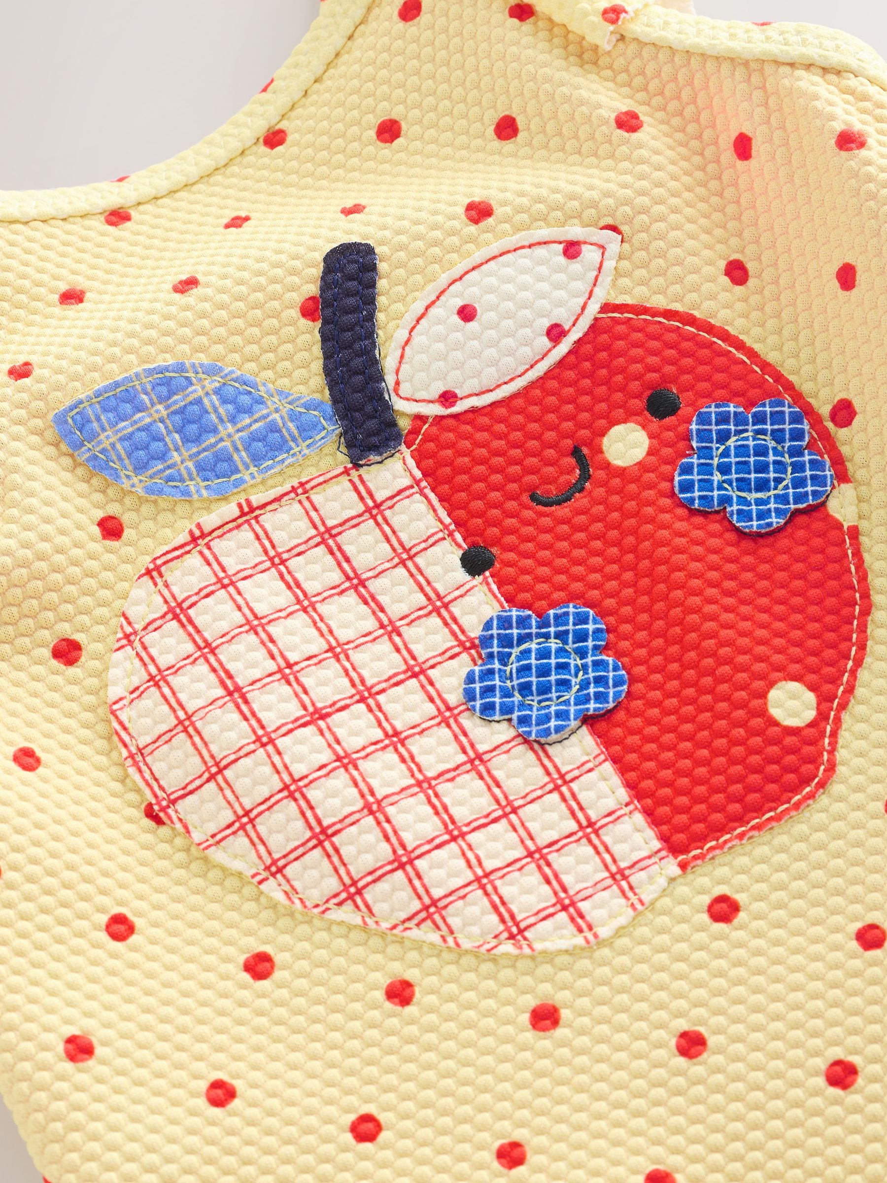 Yellow Apple Polka Dot Frill Swimsuit (3mths-7yrs)