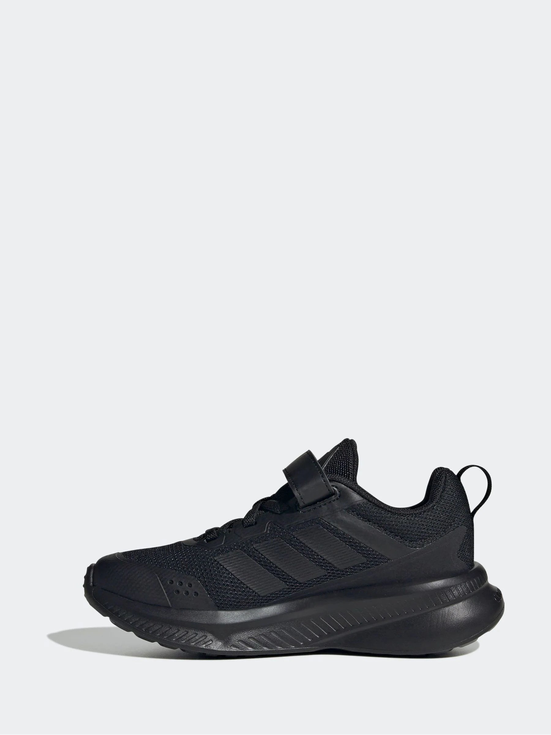 adidas Black Fortarun 4.0 Hook and Loop Kids Trainers