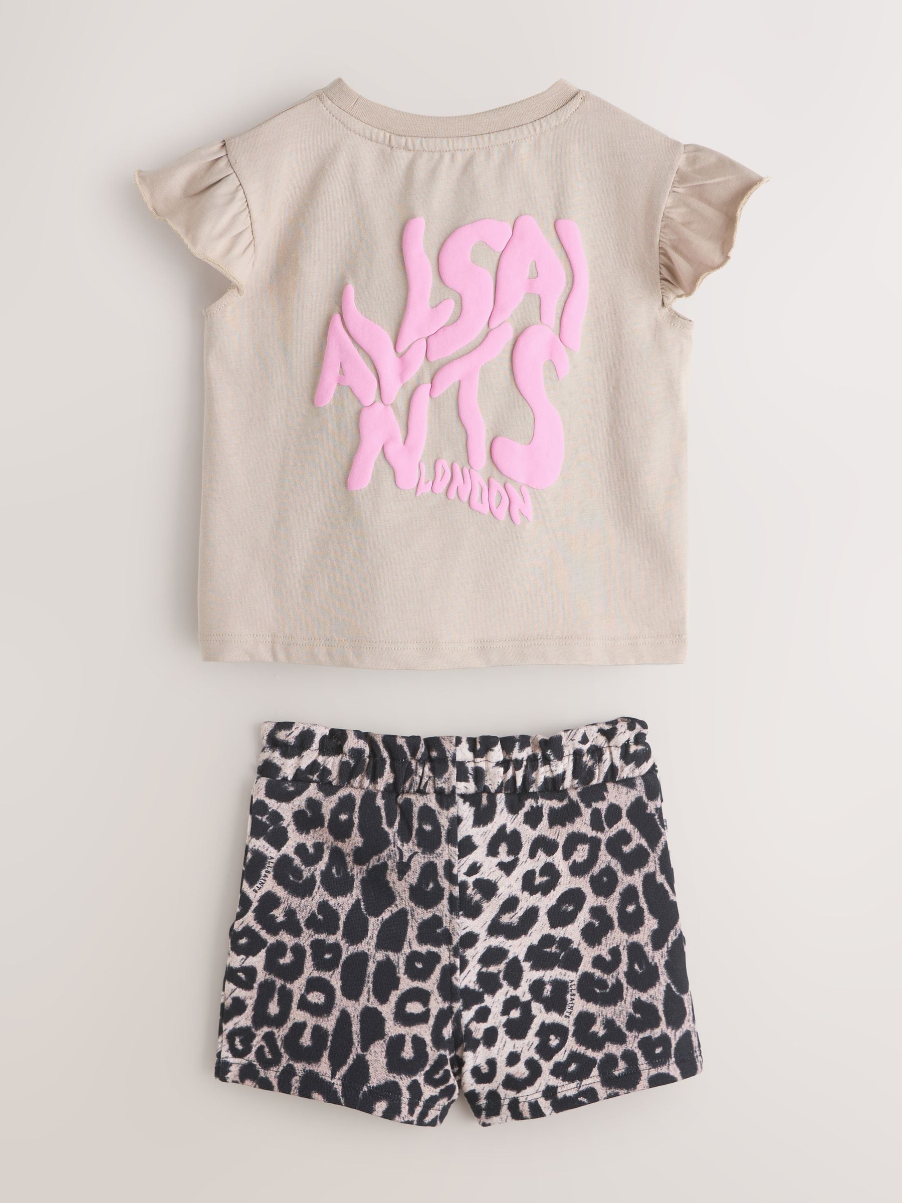 smALLSAINTS Leopard Orlando Frill T-Shirt and Sweat Short Younger Set