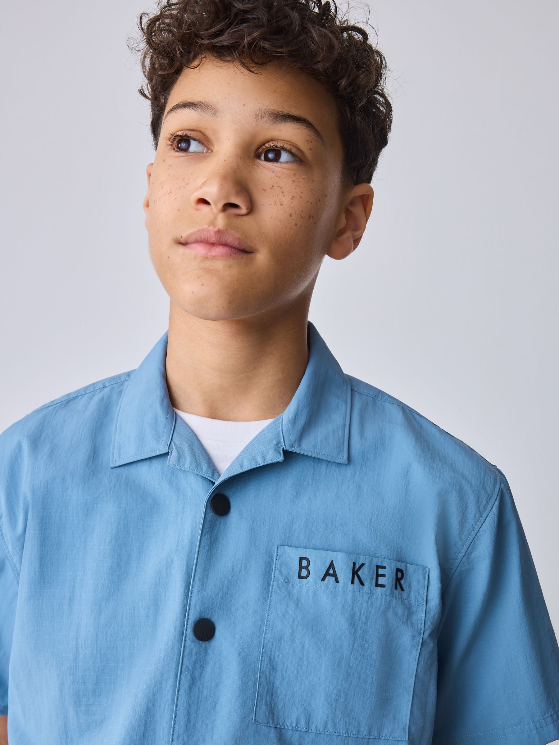 Baker by Ted Baker Blue Shirt, T-Shirt and Shorts Set