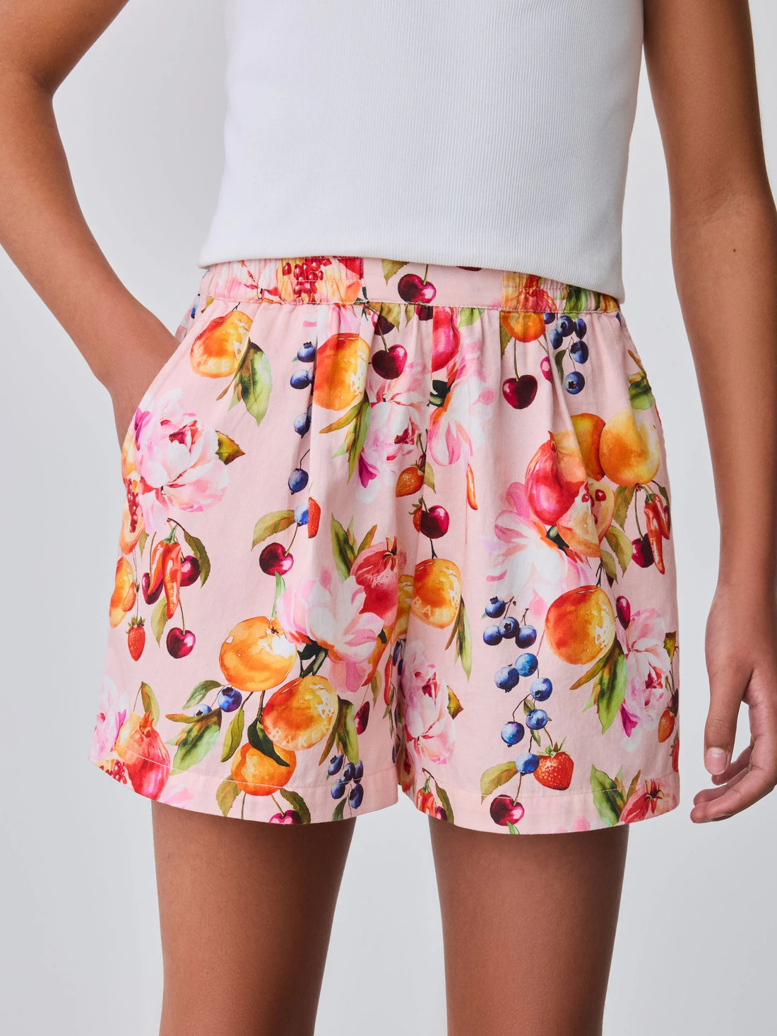 Baker by Ted Baker Multi Ruched Cropped Top & Fruit Short 2 Piece Set