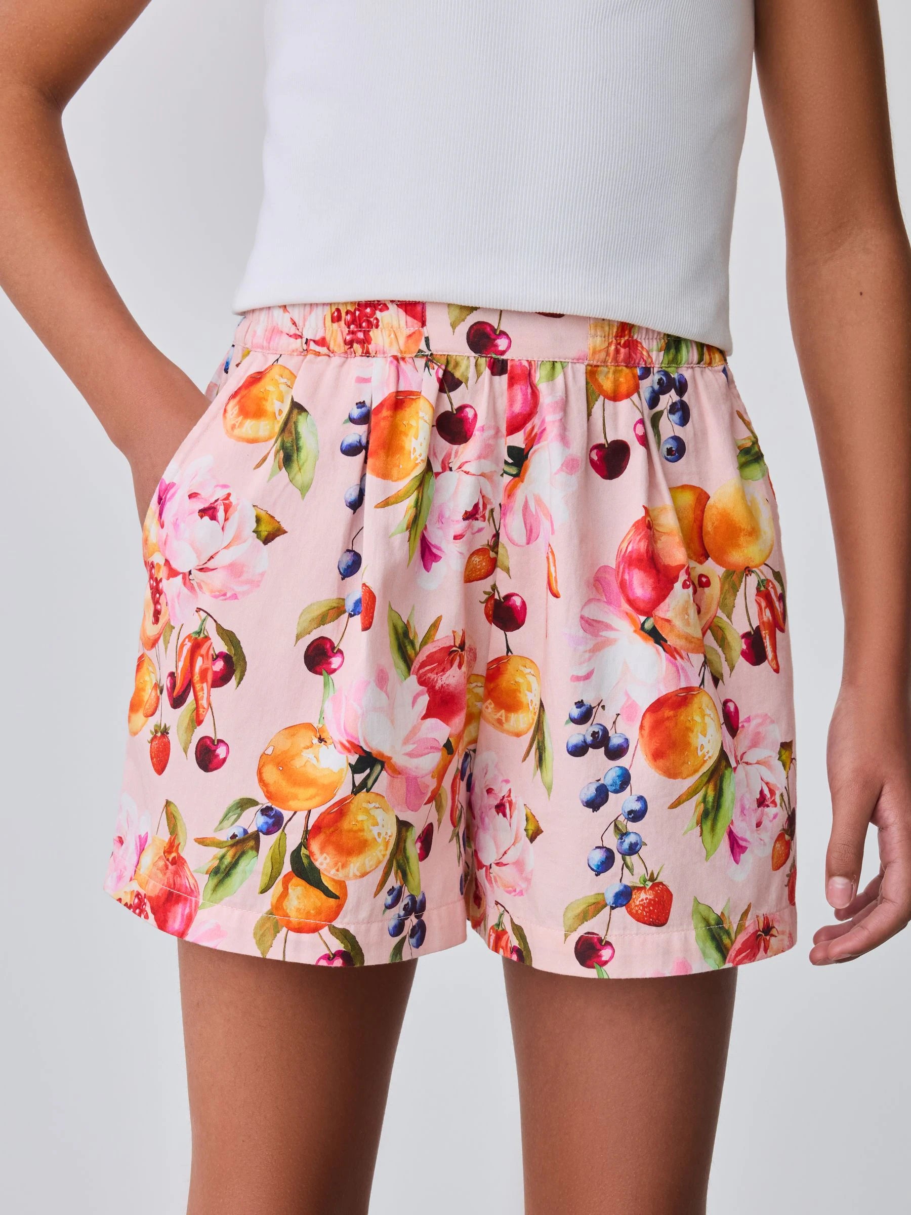 Baker by Ted Baker Multi Ruched Cropped Top & Fruit Short 2 Piece Set