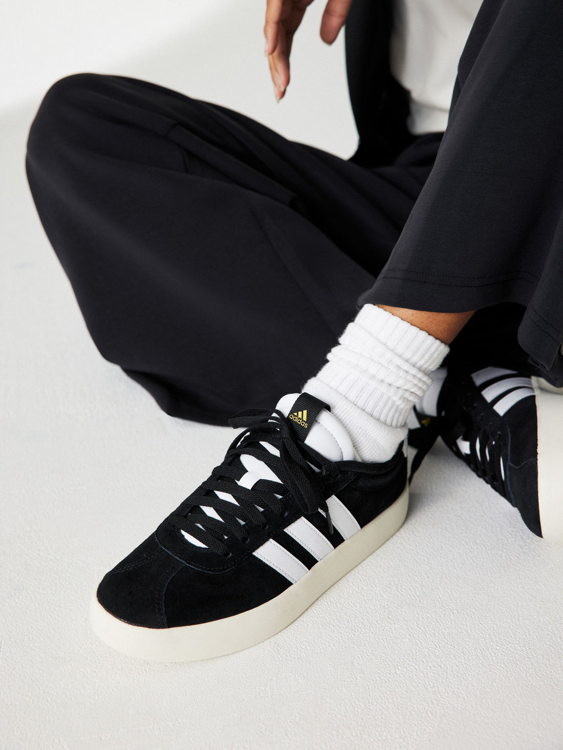 adidas Black Dark VL Court 3.0 Trainers