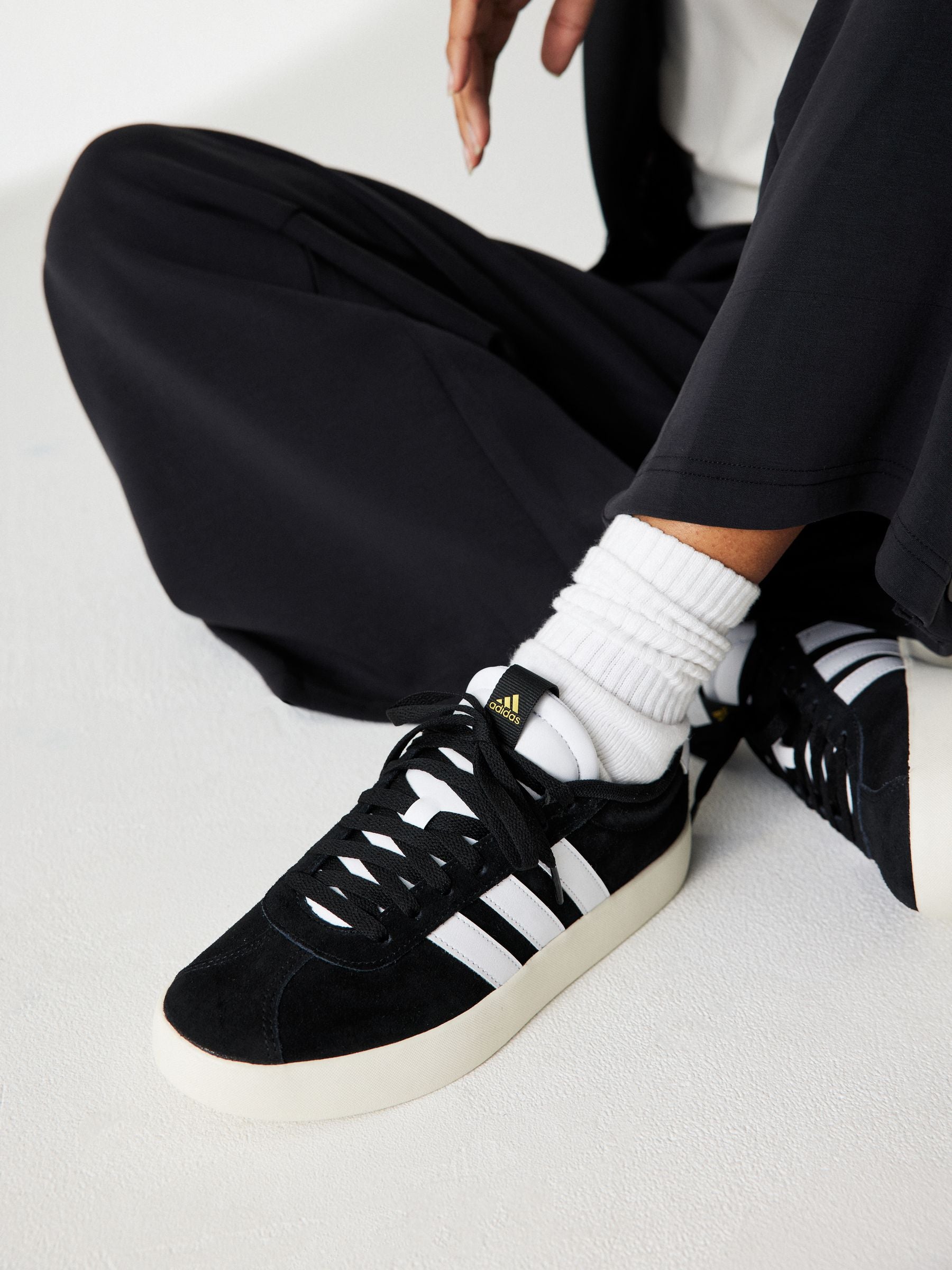 adidas Black Dark VL Court 3.0 Trainers